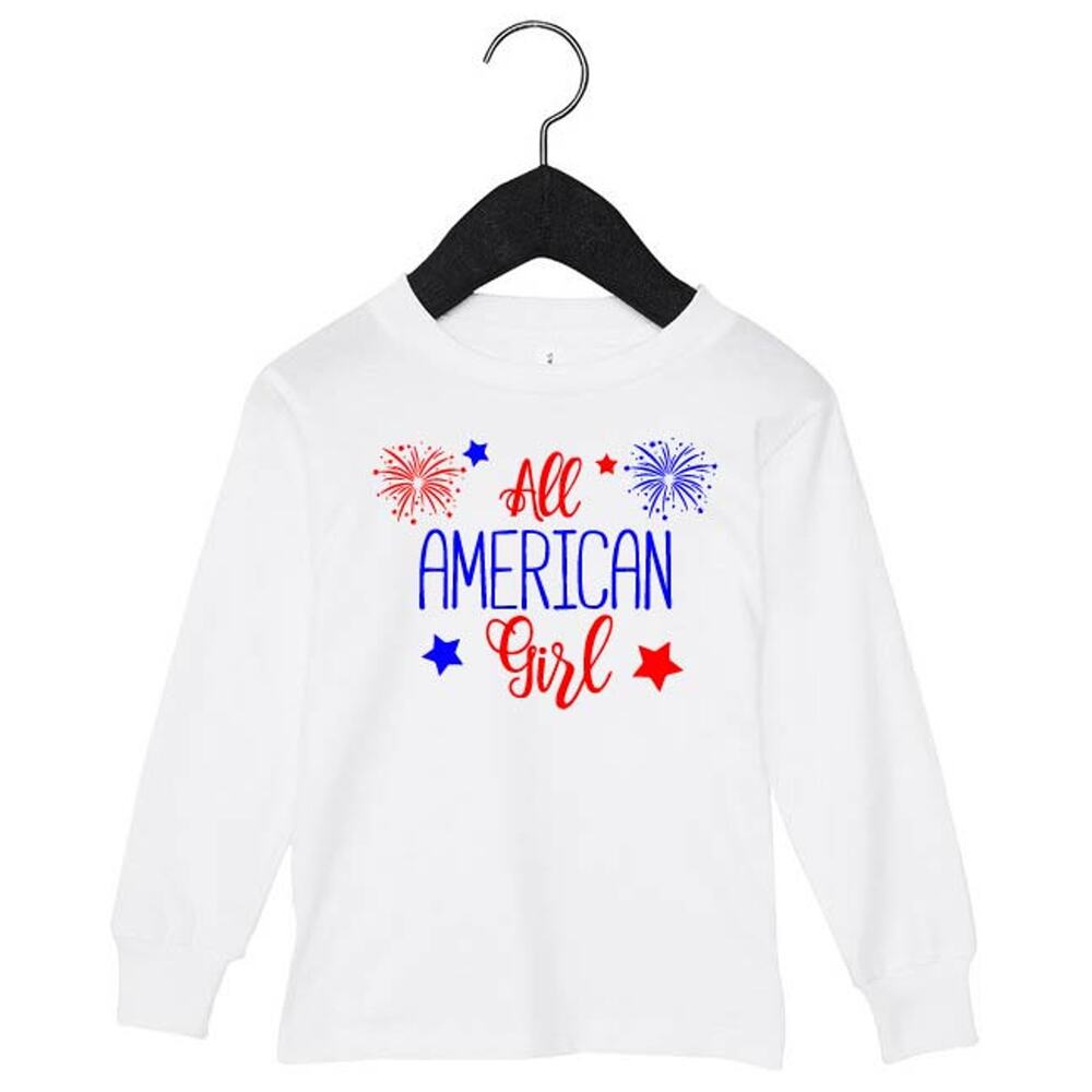 NEW ALL AMERICAN GIRL Long Sleeve White Shirt Toddler 3